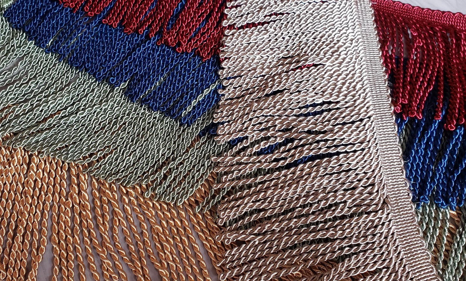 Frindging Textiles Thick Bullion Fringing Tassels Looped 150mm ( 6