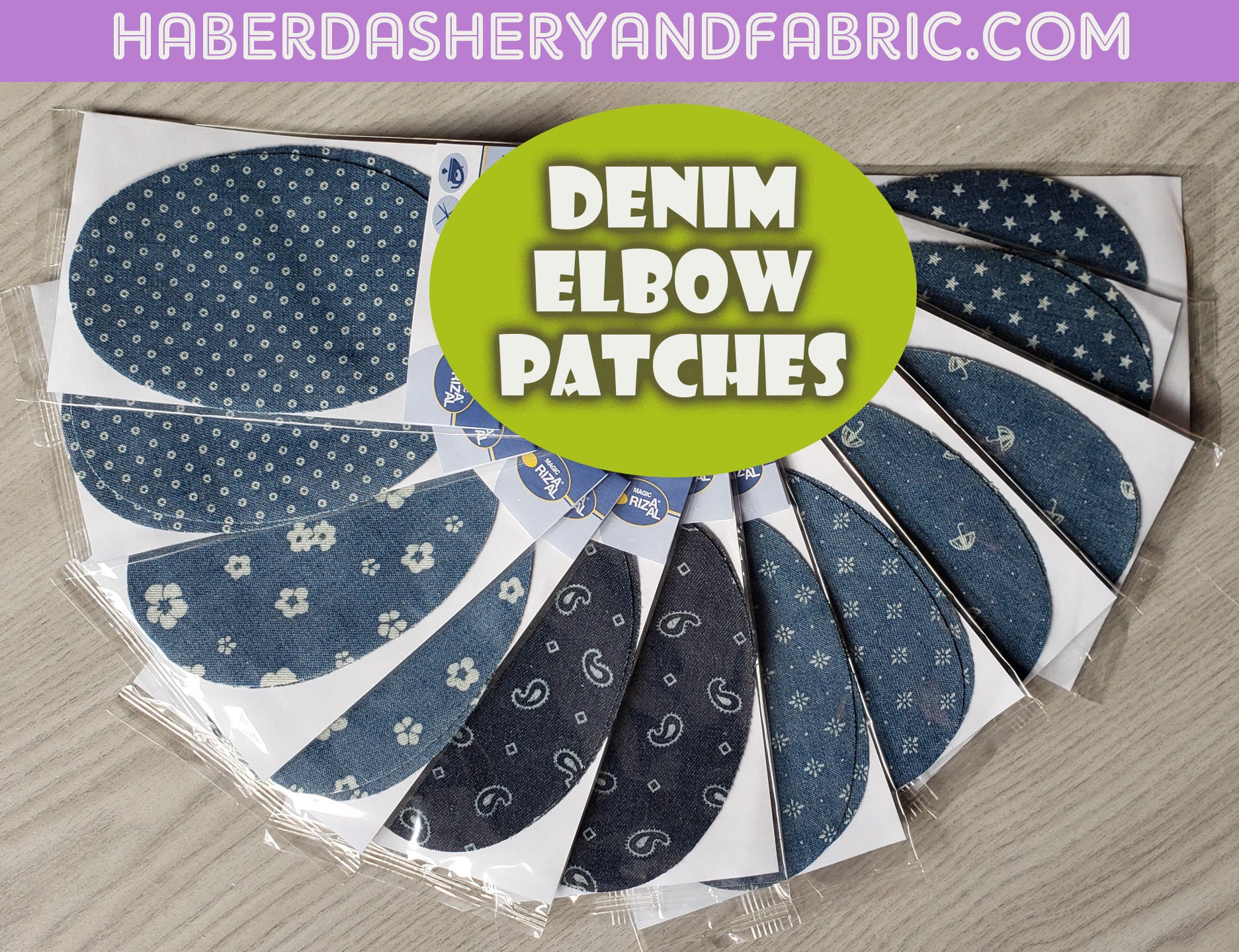 Hot 20PC Denim Patches Iron On Denim Elbow Patches For Jean S1A2