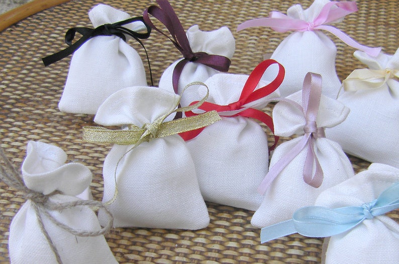 Wedding favor bags Light Beige Linen Gift bags optional sizes 100/% Natural Linen bags Small Linen Favor Bags
