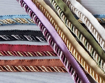7mm Multicolor Flanged Piping Cord Color Range Lip Cord Upholstery Piping Cord  Insertion Rope Trimmings Piping For Cushions Upholstery Rope