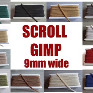Seidiges Gimp 9mm Zierleiste Typ Optionale Farben Geflecht Polsterborte Gimp Geflecht Kostüm Ausstattung Polster Borte für Stühle Braid Trim