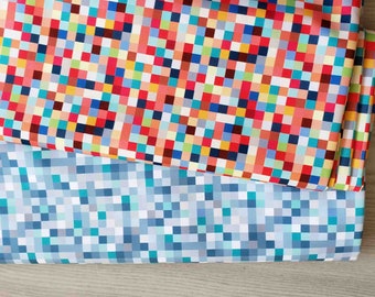 Waterproof Fabric  Colorful Pixels Outdoor Fabric Water Resistant  - Oilcloth Fabric - PVC fabric Outdoor Cushions Furniture