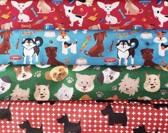 Wasserdichter Stoff - Hunde Muster Wasserabweisender Canvas-Stoff Outdoor-Stoff PVC-Stoff Kissen-Stoff Hundemantel-Stoff