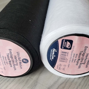 HN119 HN115 Hemline Medium weight Iron on Fusible Interfacing Fabric  Face Mask Sewing Lining Material  Interfacing by Half meter