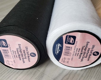 HN119 HN115 Hemline Medium weight Iron on Fusible Interfacing Fabric  Face Mask Sewing Lining Material  Interfacing by Half meter