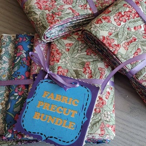 Floral 5 Fat Quarter Bundle 100%  Cotton Fabric - Quilting Fabrics Craft Fabric Bundle - PreCut fabrics for Quilting   - Fabric scraps