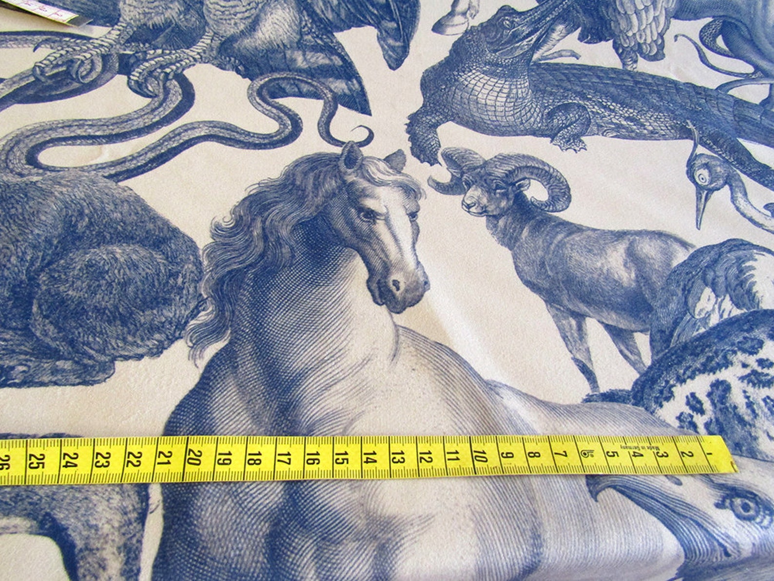QUIRKY ANIMALS Upholstery Velvet Upholstery Fabric Navy or Etsy