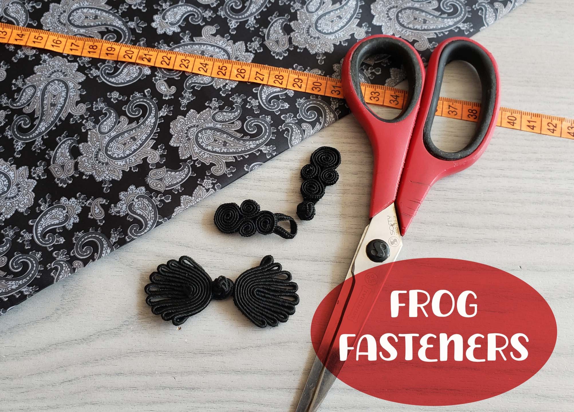 Frog Fastener Black Button Knots Frog Buttons Chinese Frog Closures  Dressmaking Frog Button Closures Frog Toggle 
