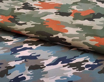 3-lagiges Camouflage Softshell-Gewebe: winddicht, wasserdicht, mit Fleece-Rückseite (145 cm Breite)