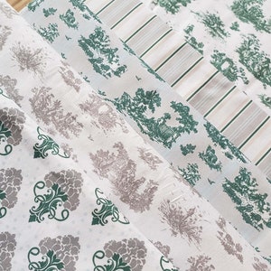 Toile de Jouy design Cotton Fabric Vintage Style Design Fabric Toile Du Jouy Cotton Fabric Toile de Jouy Crafts Quilting Cotton