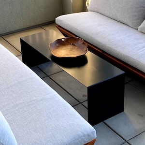 Geometric Metal Coffee Table. Heavy-Duty Industrial Design. Modern Rectangular Steel Furniture for Living Room, Office, or Small Spaces.