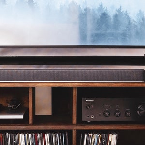 Entertainment center with soundbar shelf deals