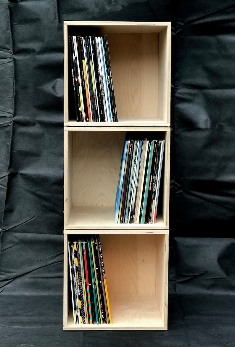 Plywood Vinyl Record Storage Box. Custom Made LP Holder. Etsy New Zealand