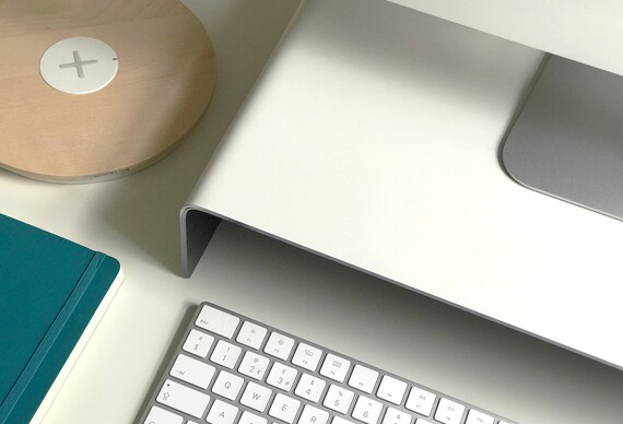 Monitor Stand Monitor Riser Imac Stand Metal Shelf Tv Etsy