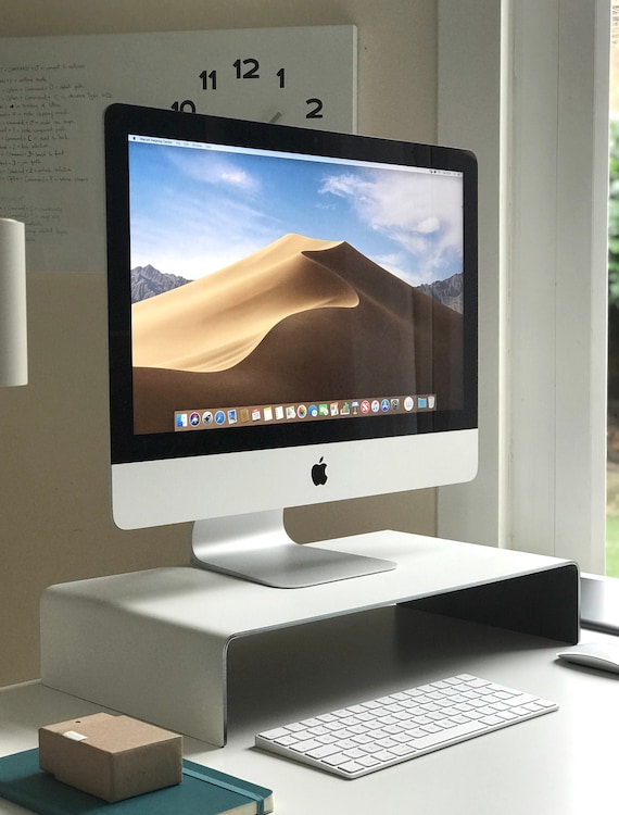 Steel Monitor Stand Riser For Imac Tv Desk Minimalist Decor Etsy