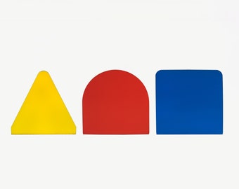 Painted Metal Bookend: Minimalist Steel Book Stopper
