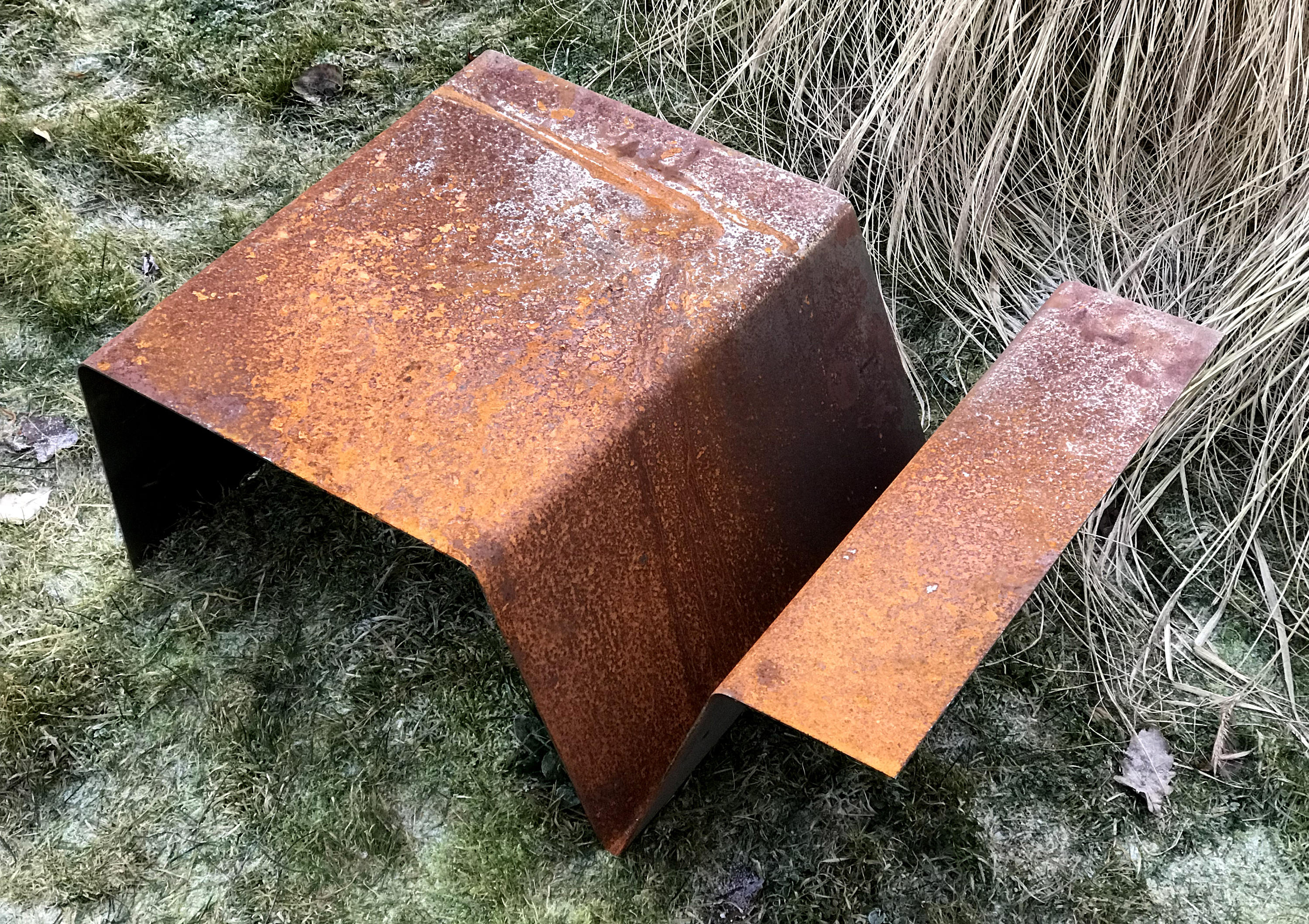 Rusted Metal Coffee Table With Storage Heavy Duty Rusty Etsy
