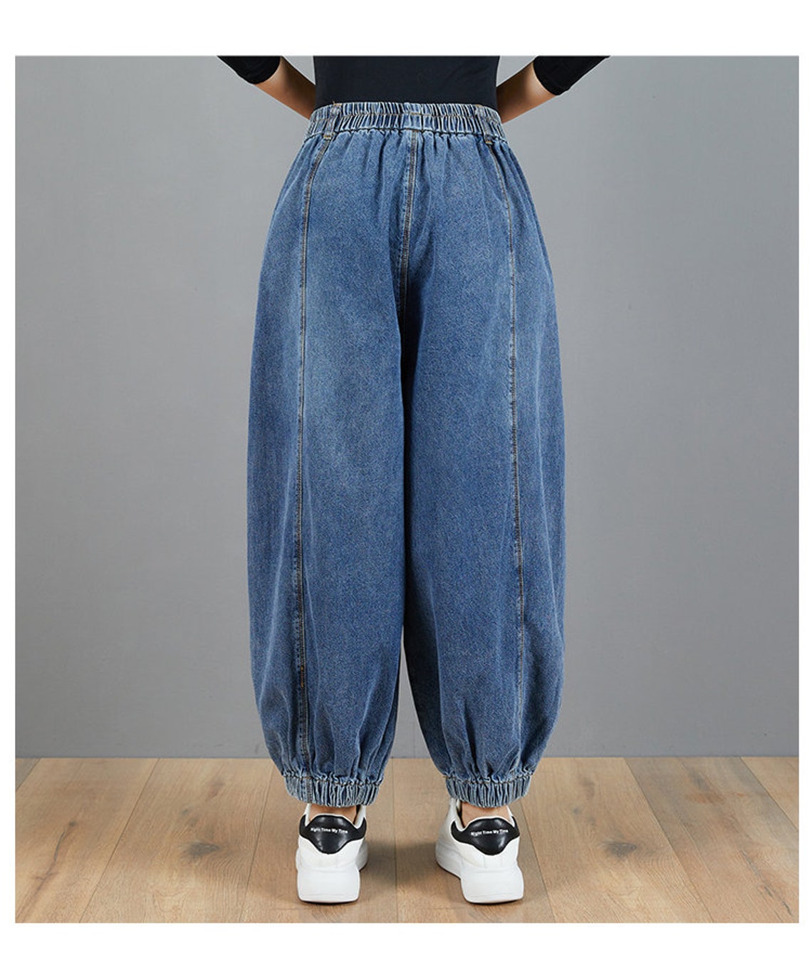 Fashion woman loose jeans oversize pants large size jeans | Etsy