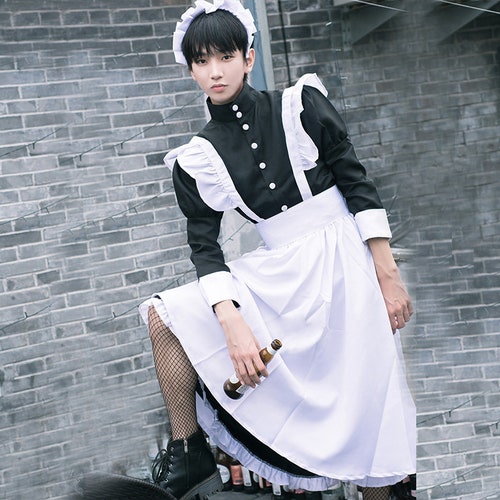 Men Cosplay Maid Outfit Cat Maid Outfit 