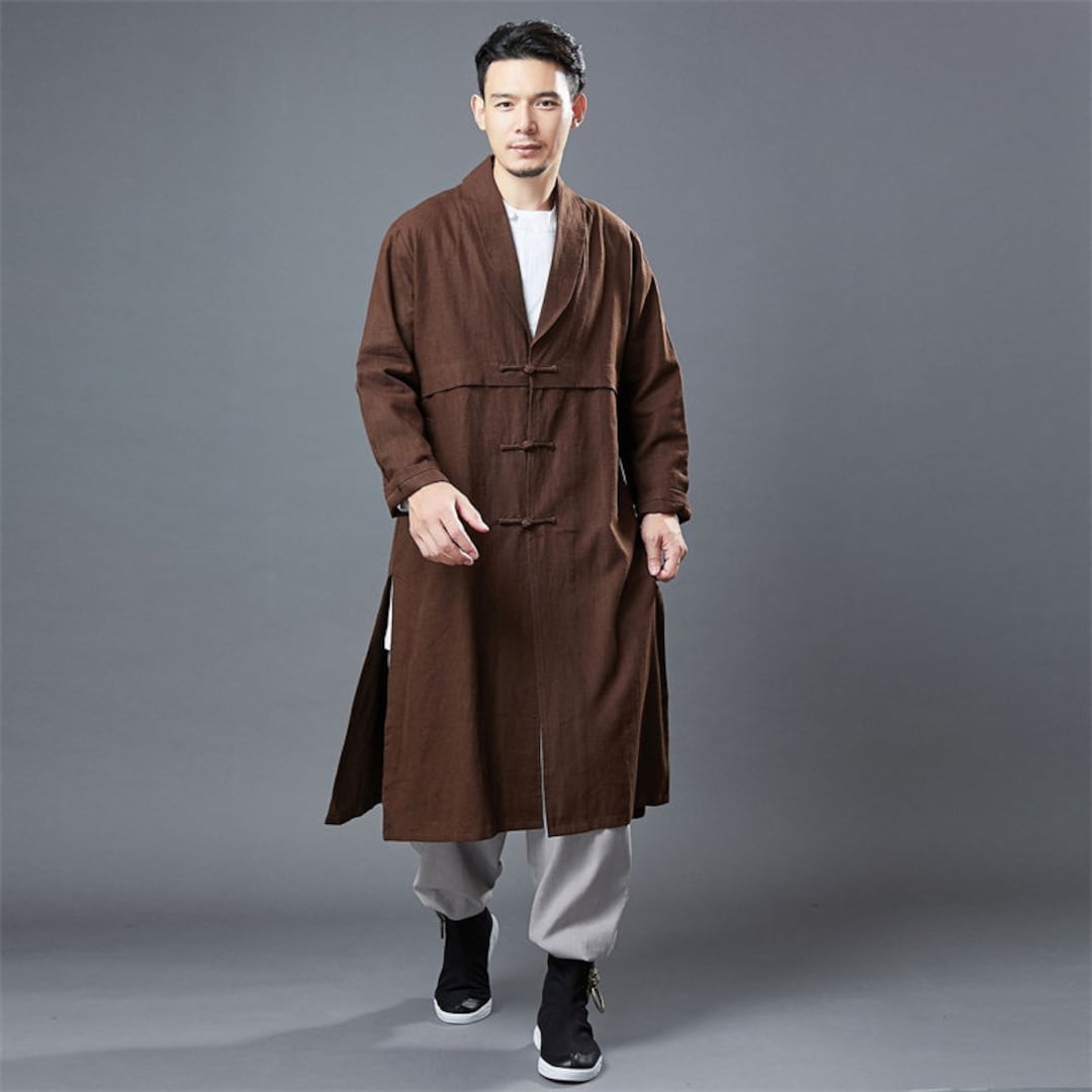 3 Colors Man's Long Jacket Coats Men's Cheongsam Suit - Etsy