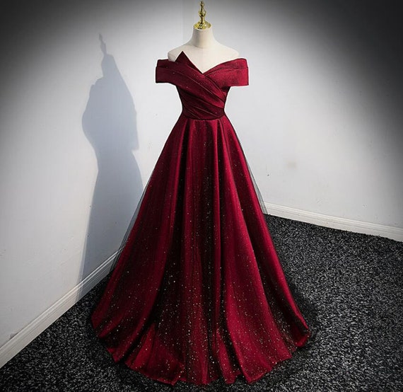 Red and deals silver prom dress