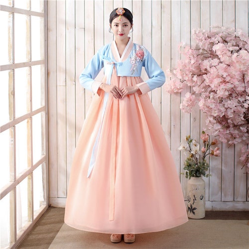 Korean Traditional Palace Hanbok Woman Hanbok Korean Folk - Etsy