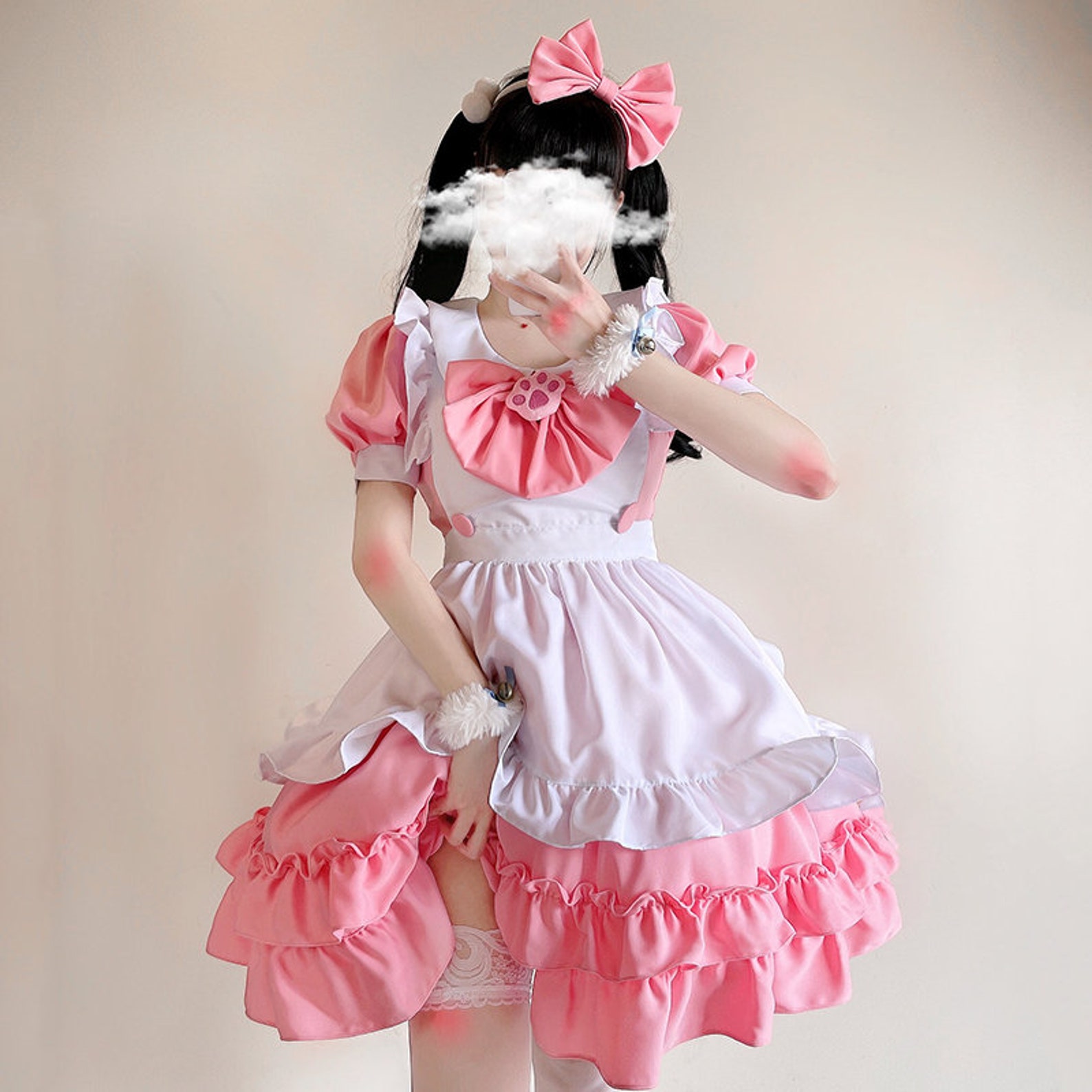 Cosplay PINK Maid Outfit Cat Maid Outfit Maid Outfit Sweet Etsy