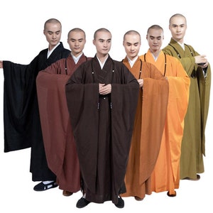 6 colors Layman's clothes men robe woman robe monk uniforms long clothing monk clothing layman dress layman robe long shirts unisex robe