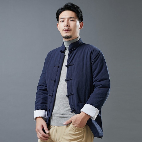 Mens quilted top suit jacket