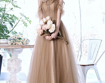 Khaki prom dress cheap