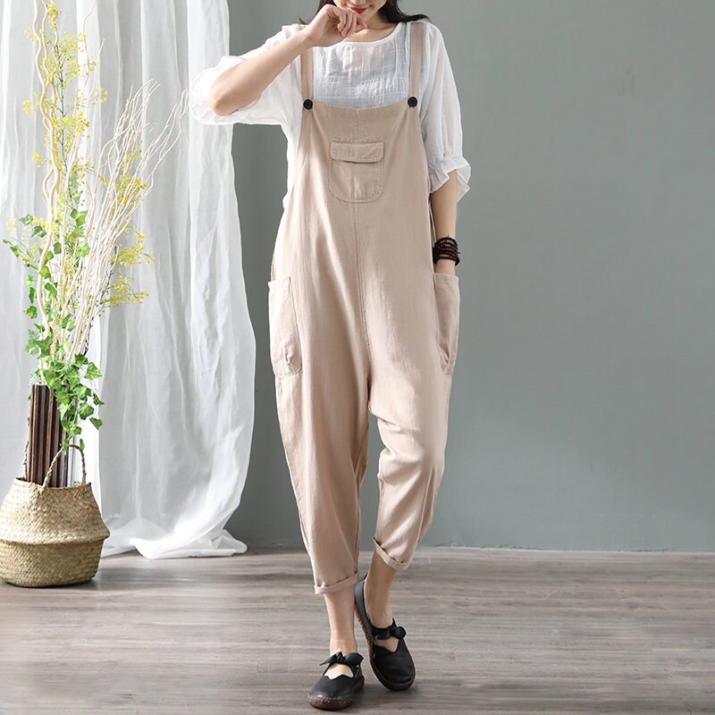 Woman fashion harem linen pants strappy pants linen cotton | Etsy
