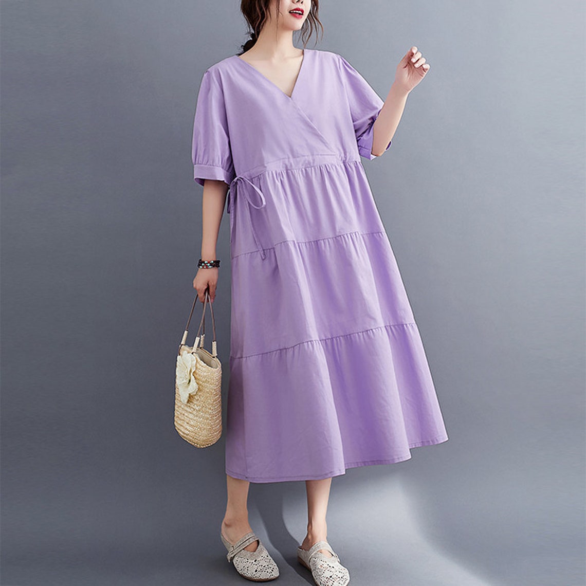 Woman causal dress Summer loose cotton dresses soft cotton | Etsy
