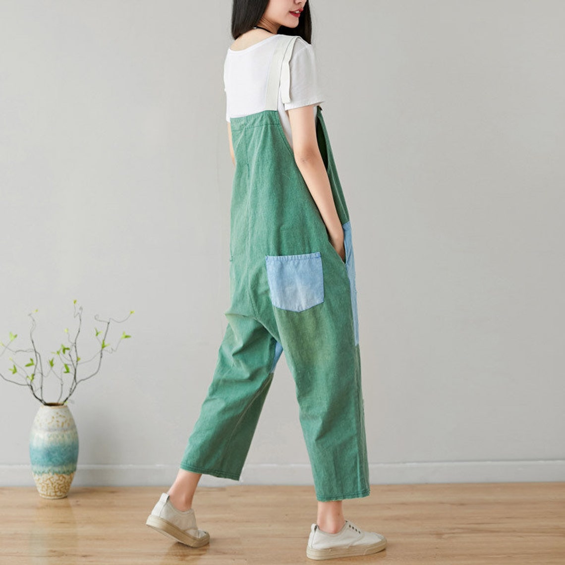 Woman cotton linen overalls loose casual overalls linen pants Etsy