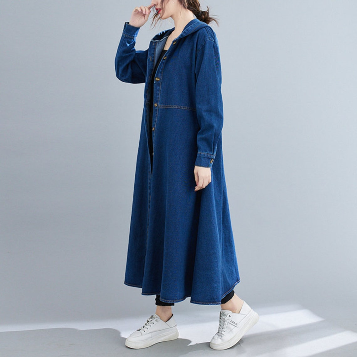 Woman demin coat long coat long jackets demin coats | Etsy
