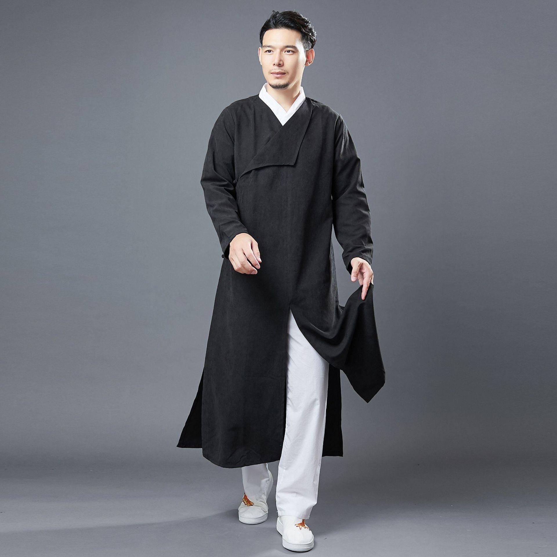 Chinese Style Wudang Robe Hanfu Long Robe Monk Robe Men's - Etsy