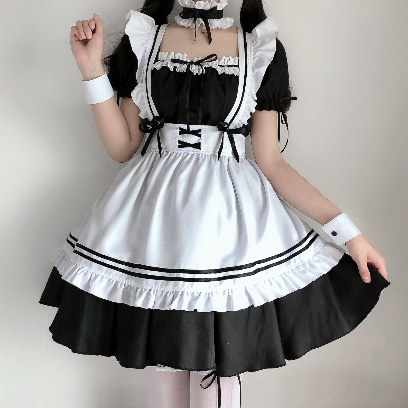 Maid Outfit Sweet Dress Cosplay Maid Costume Short Sleeve Etsy