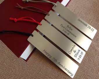 engraved bookmark etsy