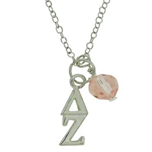Delta Zeta mit Swarovski Kristall Griechische Sororität Lavalier Halskette Schmuck