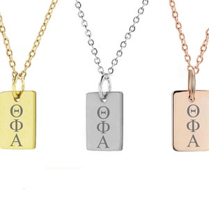 Theta Phi Alpha Sorority Necklace, Sorority Mini Bar Jewelry Necklace, Sorority Gift Idea, Sorority Little Big Gift Idea