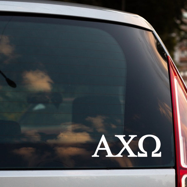 Alpha Chi Omega Sorority Car Sticker Decal Letters Only, Laptop Sticker, Rush Week, ΑΧΩ, Alpha Chi, A Chi O, AXO, Sorority Sticker