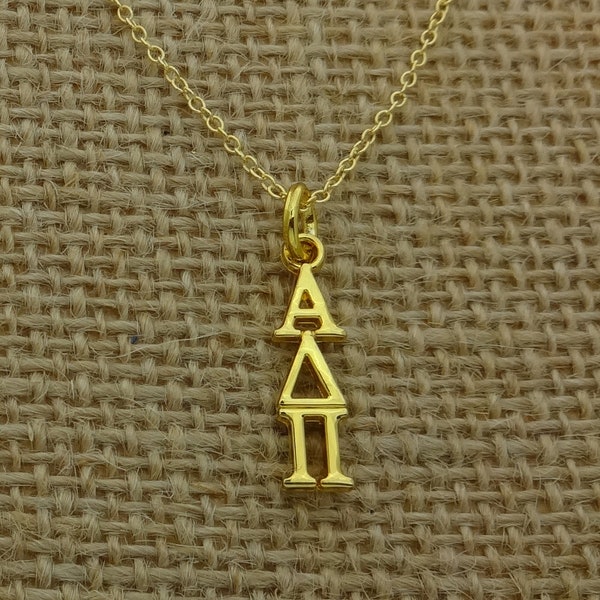 Alpha Delta Pi Sorority Jewelry Pendant Drop Charm Chain Necklace