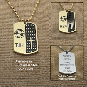 Soccer Necklace, Soccer Jewelry, Boy Men Soccer Sport Necklace, Soccer Team Gift, Personalized Soccer
