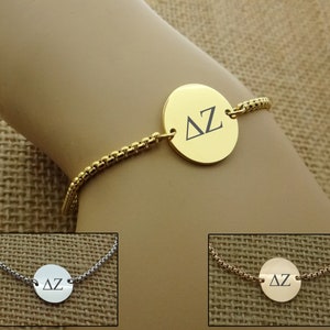 Delta Zeta Sorority Armreif, Sorority Schmuck, Sorority Geschenk, Sorority Little Big Geschenkidee