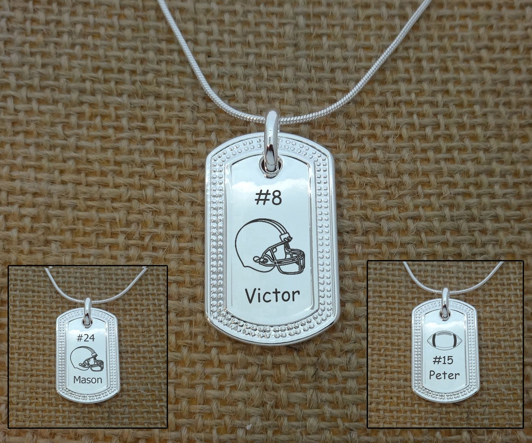 Football Necklace Football Jewelry Boy Men Football Sport Etsy