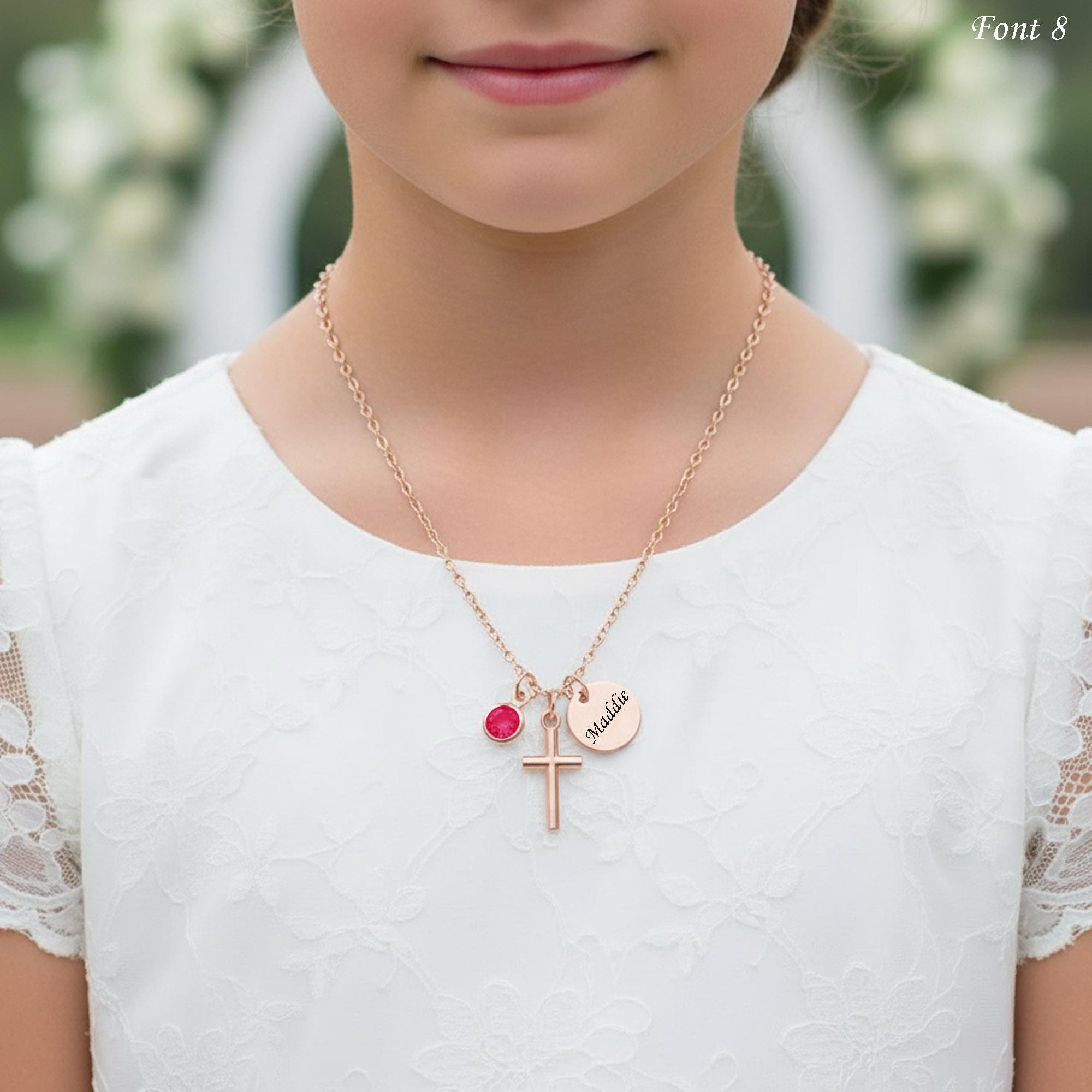 Never Say Never Collana Prima Comunione In Oro 18kt: Medaglia Vergine Bambina Con Madreperla E Catena 50 Cm