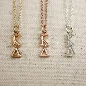 Kappa Delta Greek Sorority Lavalier Pendant Drop Charm Chain Necklace