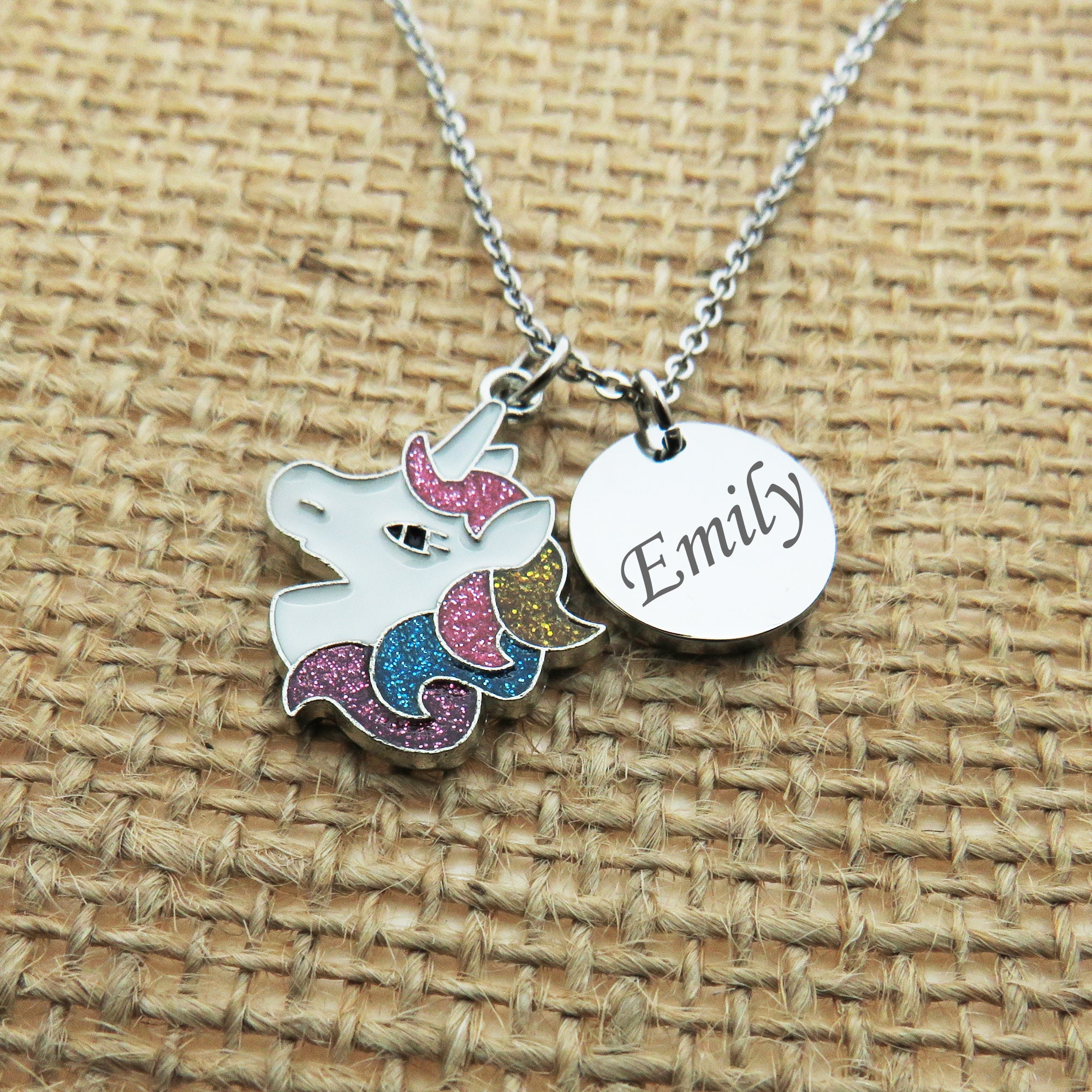 Flying Unicorn Kids / Children's / Girls Jewelry Set Enamel - Sterling