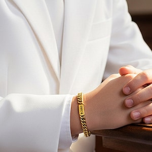 Jungen erste Kommunion Armband verstellbar, erste heilige Kommunion Armband, Konfirmation Geschenk, Kreuz Name Datum Halskette, 1 Kommunion Geschenk