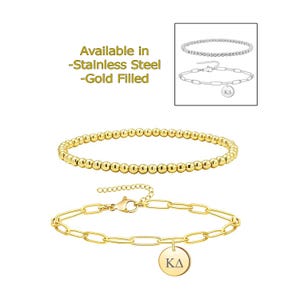 Kappa Delta Sorority Bracelet, Paper Clip and Beaded Bracelet, Sorority Jewelry, Sorority Gift, Sorority Little Big Gift Idea