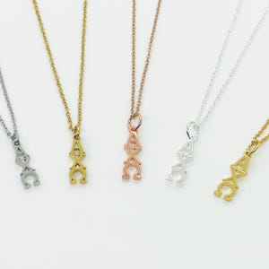 Alpha Chi Omega Grego Irmandade Lavalier Pingente Gota Colar de Corrente Alpha Chi, A Chi O, AXO, ΑΧΩ
